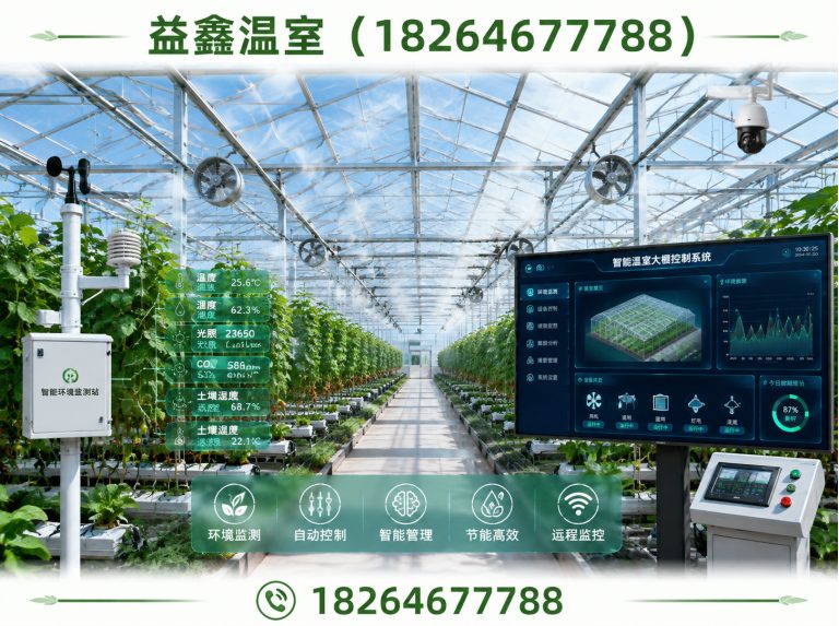 潍坊滨海经济技术开发区智能温室大棚展示图